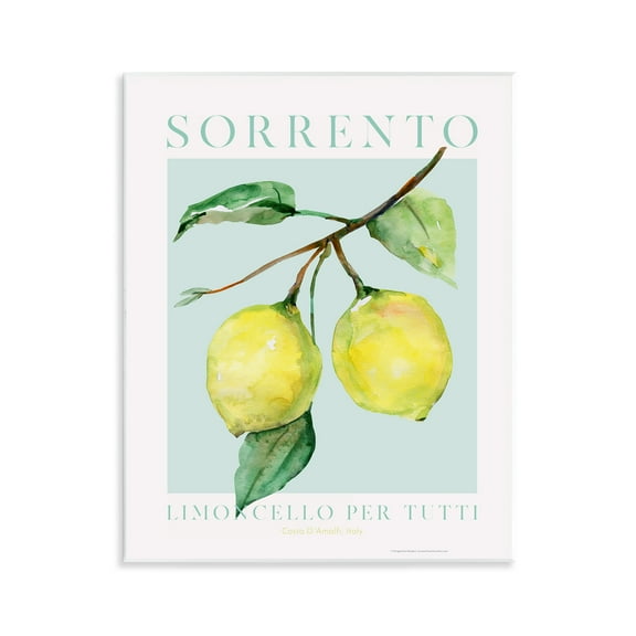 Stupell Industries Sorrento Lemon Branch Food & Beverage Painting Unframed Art Print Wall Art, 11 x 14