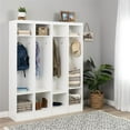 thumbnail image 2 of Pemberly Row Transitional Engineered Wood Narrow Organizer in White (Set of 4), 2 of 9