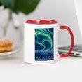 thumbnail image 3 of CafePress - Alaska Northern Lights Mugs - 11 oz Ceramic Mug - Novelty Coffee Tea Cup, 3 of 4