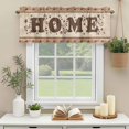 thumbnail image 3 of Barn Star Berry Valances for Windows, Rod Pocket Kitchen Valance Curtains - Soft & Washable Small Window Treatment for Living Room, Bathroom, Brown Wood Grain Home 42x12inch, 1 Panel, 3 of 9