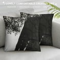 thumbnail image 3 of Creowell  Throw Pillow Covers Set Black and White Abstract Farmhouse Cushion Case, Double-Sided Printing, Square Decorative Pillowcase for Home Car Sofa Decor 22x22in, 3 of 5