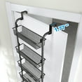 Over the Door Pantry Organizer, 6Tier Pantry Door Organization and Storage, HeavyDuty Metal