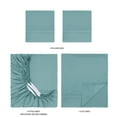 thumbnail image 6 of Mainstays Super Soft Brushed Microfiber Bed Sheet Set, Blue Cameo Embossed Stripe, Queen, 4 Piece, 6 of 13