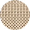 thumbnail image 1 of Ahgly Company Indoor Square Patterned Bronze Brown Area Rugs, 3' Square, 1 of 6