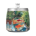 thumbnail image 7 of Yayeee Ashtray with Lid for Cigarette Smokeless Stainless Steel Home Ash Holder, Art Goldfish Bowl, 7 of 7