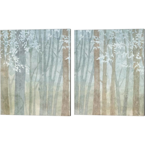 Great Art Now Woodland Love by Beth Grove 2 Piece Canvas Art Set Each 12"W x 15"H