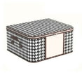 thumbnail image 1 of Cqxid Home Textile Storage Under $5 Storage Bag Visual Pane Large Capacity Folding Portable Wardrobe Sorting Storage Box With Handle Zipper For Home Pillow Blanket Bedding Quilt, 1 of 8