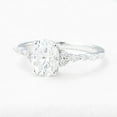 thumbnail image 3 of solitaire jewels 1.32CT Art Deco Oval Moissanite Engagement Ring For Women, 10K White Gold, 3 of 5