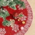 thumbnail image 6 of AnuirheiH Christmas Tree Skirt 47 Inches Knitting Snowflake Tree Skirt Tree Skirt Christmas Holiday Decoration Home Decorations Christmas Tree Decorations, 6 of 9