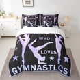 thumbnail image 2 of Castle Fairy Gymnastics Dance Bedding Comforter Set 7-Piece for Girls Female Women,Dreamy Princess King Bedding Sets,Gradient Bling Glitter Ultra Soft Bed Sheets,Ultra Soft Home Decor,Reversible, 2 of 8