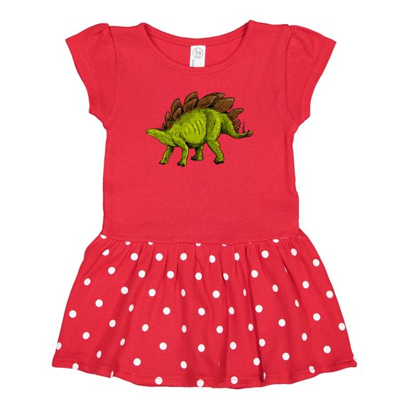 Inktastic Smiling Stegosaurus Gift Baby Girl Dress