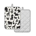 thumbnail image 2 of Oven Mitts 2 Pcs Pot Holders Sets Heat Resistant Hot Pads for Kitchen Cooking Baking 7"x9.8" Animal Silhouettes, 2 of 7