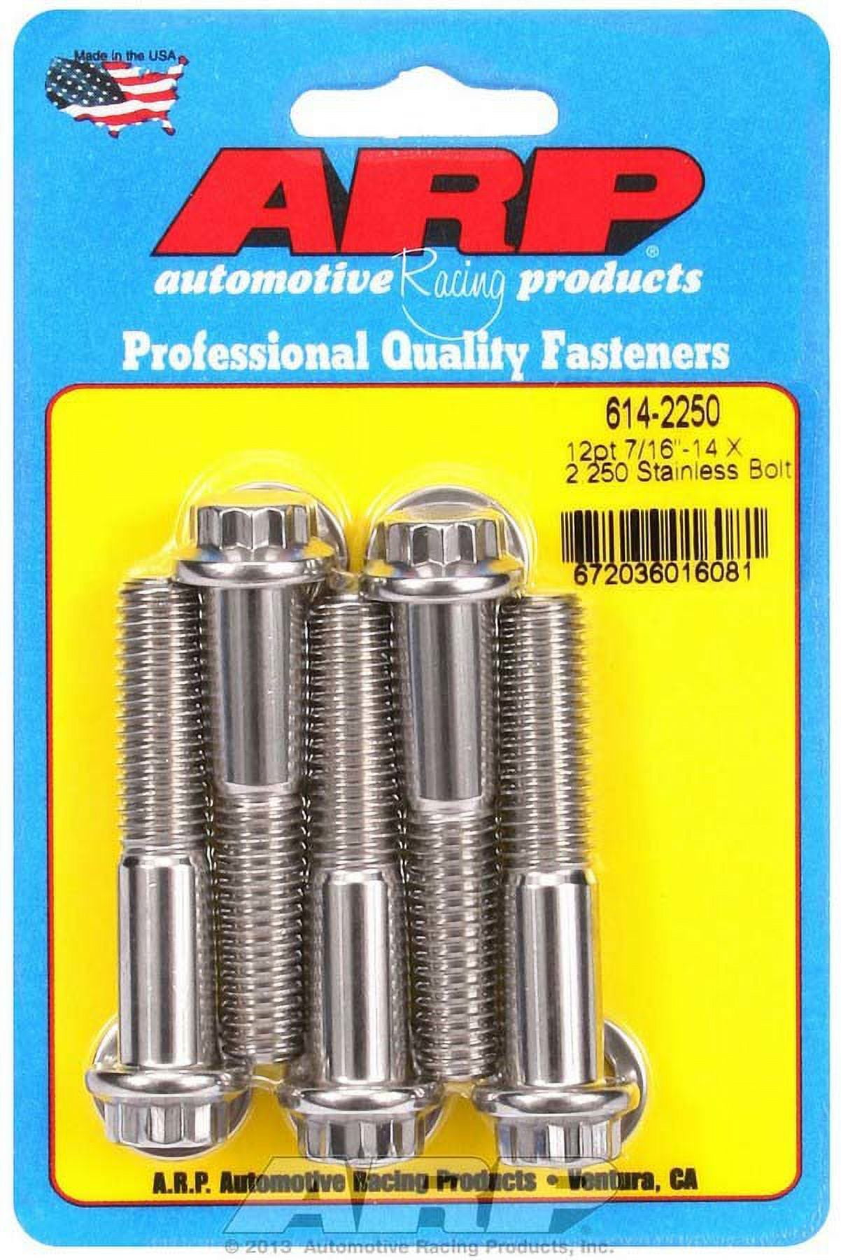 ARP Universal Bolt 7/16-14" Thread 2.250" Long Stainless 5 pc P/N 614-2250