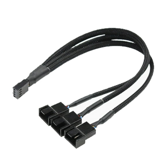 Fan Adapter 1 To 3 Splitter Cable For PC Cooling Systems Supports Speed Controls And Overloads Protections