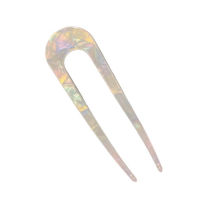 Guardurnaity Herramienta de modelado de tocados en forma de U, tenedor elegante de acrílico para mujer, soporte ligero, palillo de pelo de boda para Accesorio para el cabello Transparente Guardurnaity AP011007-03B