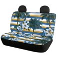 thumbnail image 5 of CHAQLIN Tropical Floral Stripe Print Back Bench Protectors for Men, 2 Pcs Car Rear Seat Protectors Stretch Non-Slip Rear Bench Seat Cover, 5 of 7
