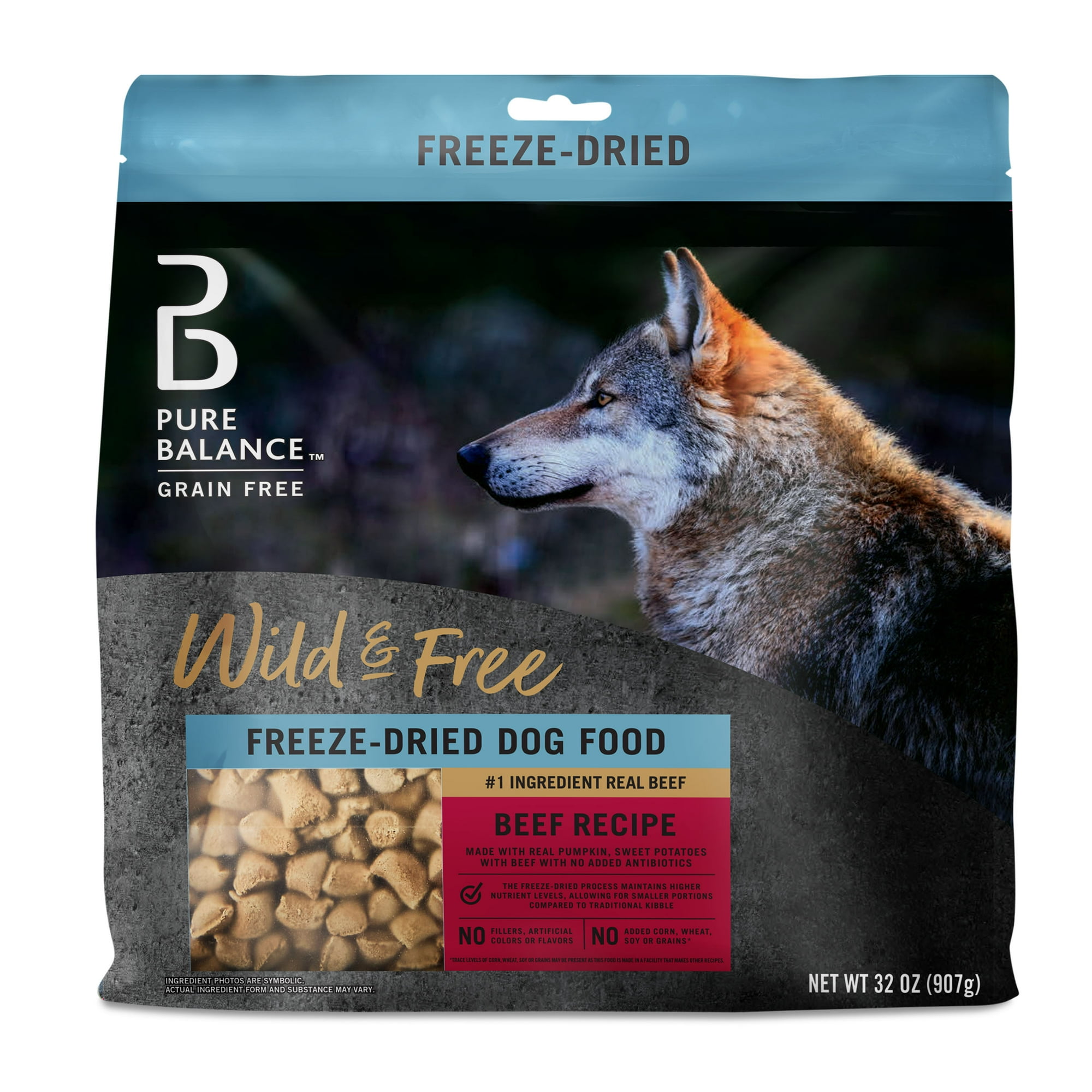 Pure Balance Freeze-Dried Beef Dog Food, 2 lb