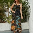 thumbnail image 5 of Maxi Dress Vegan Haunted Mansion Dress Spooky Halloween Casual Boho Beach Long Dresses Women Sexy Custom Birthday Present, 5 of 7