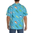 thumbnail image 3 of KLL Different Color Fishing Bait Print Men's Shirt Short Sleeve Button Down Summer Cuba Beach Shirts- XX-Large, 3 of 5