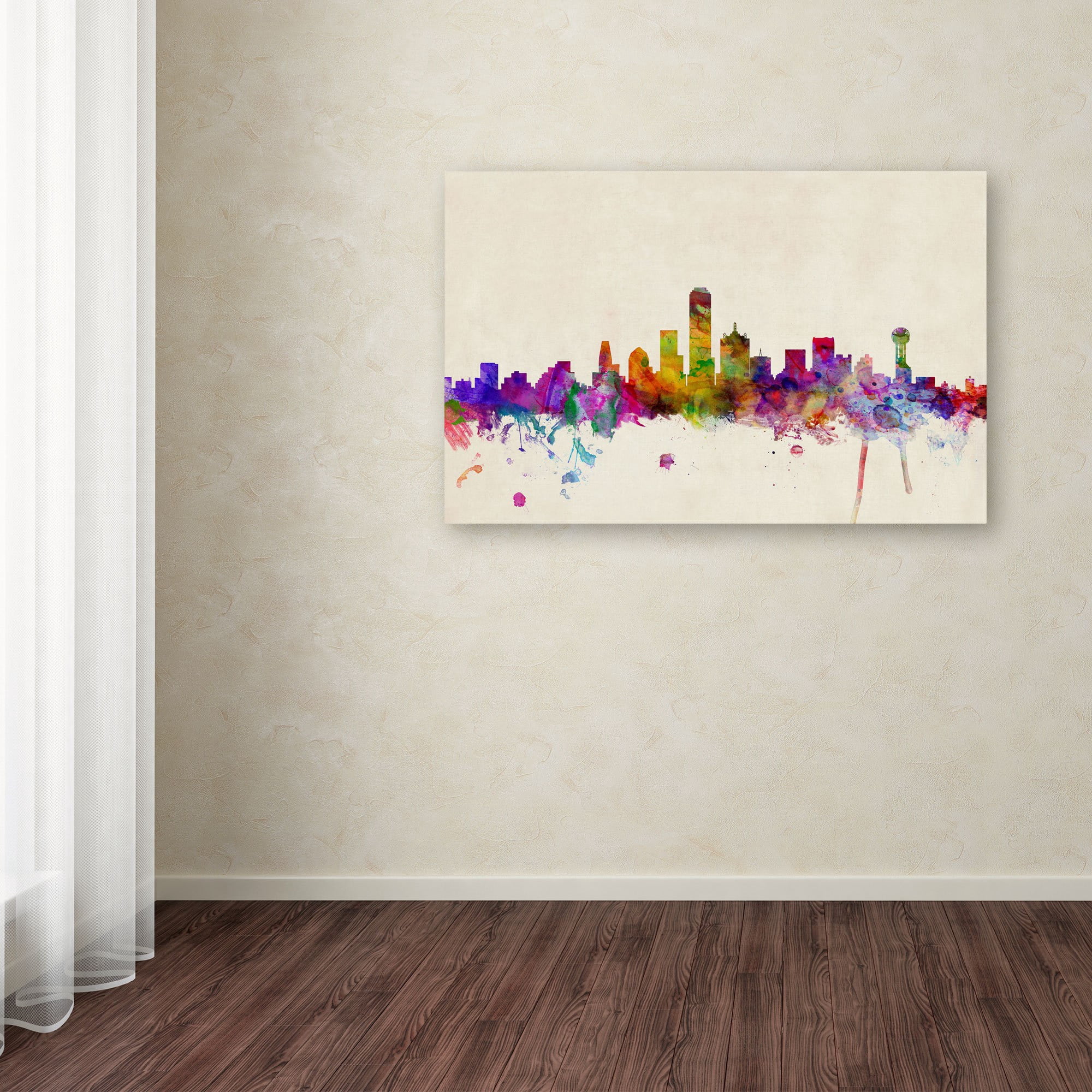 Trademark Fine Art "Dallas, Texas" Canvas Art by Michael Tompsett