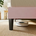 thumbnail image 5 of Allewie Full Size Velvet Platform Bed Frame with Vertical Tufted Wingback Headboard, Easy Assembly, Under Bed Storage, No Box Spring Required, Modern Style, Pink, 5 of 11