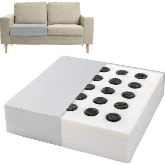 Couch Cushion Replacement with Inner Spring, High Density Couch Cushions Inserts with Dacron Fiber Layer, Upholstery Cushion Padding with Removable Cover for Living Room Sofa Sag Support