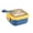 Yellow-Blue, variant on Esaierr Stainless Steel Baby Bowls Toddler Food Bowls Snack Container Cutlery with Lid