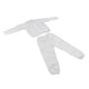 thumbnail image 5 of Traje de trabajo protector de poliéster antiestático blanco con diseño dividido para taller M, 5 of 9