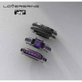 thumbnail image 6 of Couple Ring Bridal Set His Hers Women Black Gold Filled Purple AAA CZ Men Titanium Wedding Ring Band Set, 6 of 6