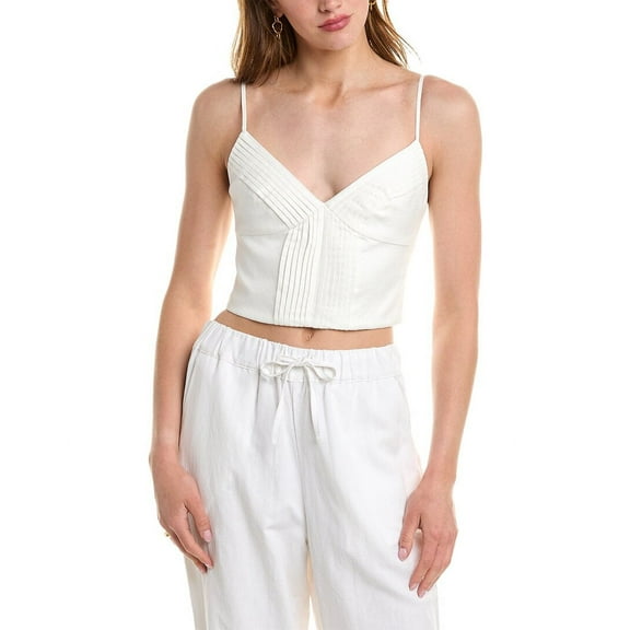 Nicholas womens Cosima Linen Top, 6, White