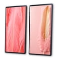 thumbnail image 3 of Designart "Pink Feather Elegance in Boho Glam" Feathers Framed Wall Art Set Of 2 - Modern Pink Frame Gallery Set For Office Decor, 3 of 6