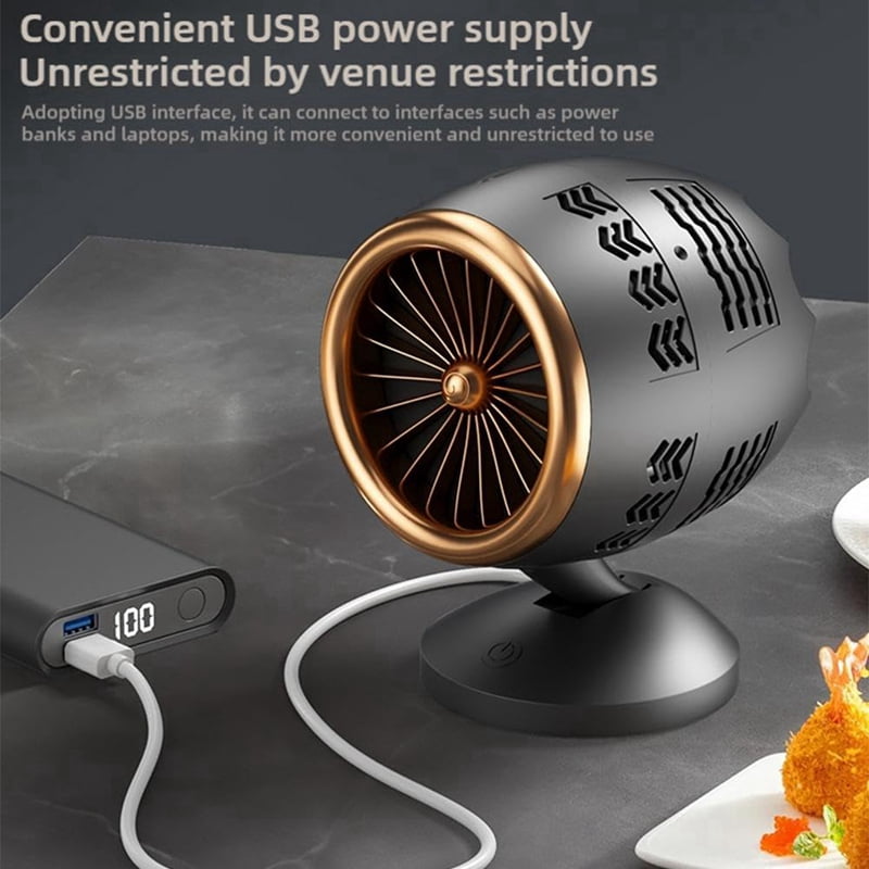 Portable Oil Fume Purifier Adjustable Angle Desktop Kitchen Range Hood with Removable Filter
