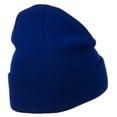 thumbnail image 4 of Mustache Embroidered Cuff Long Beanie - Royal OSFM, 4 of 5
