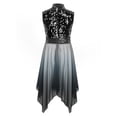 thumbnail image 2 of Kaerm Girls Sequin Praise Dance Dress Sleeveless Church Worship Liturgical Dancewear Black 14, 2 of 7