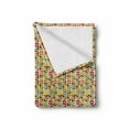 thumbnail image 2 of Colorful Soft Flannel Fleece Blanket, Scandinavian Leaves and Flowers Pattern with Rainbow Colors Classic Floral Design, Cozy Plush for Indoor and Outdoor Use, 70" x 90", Multicolor, by Ambesonne, 2 of 6