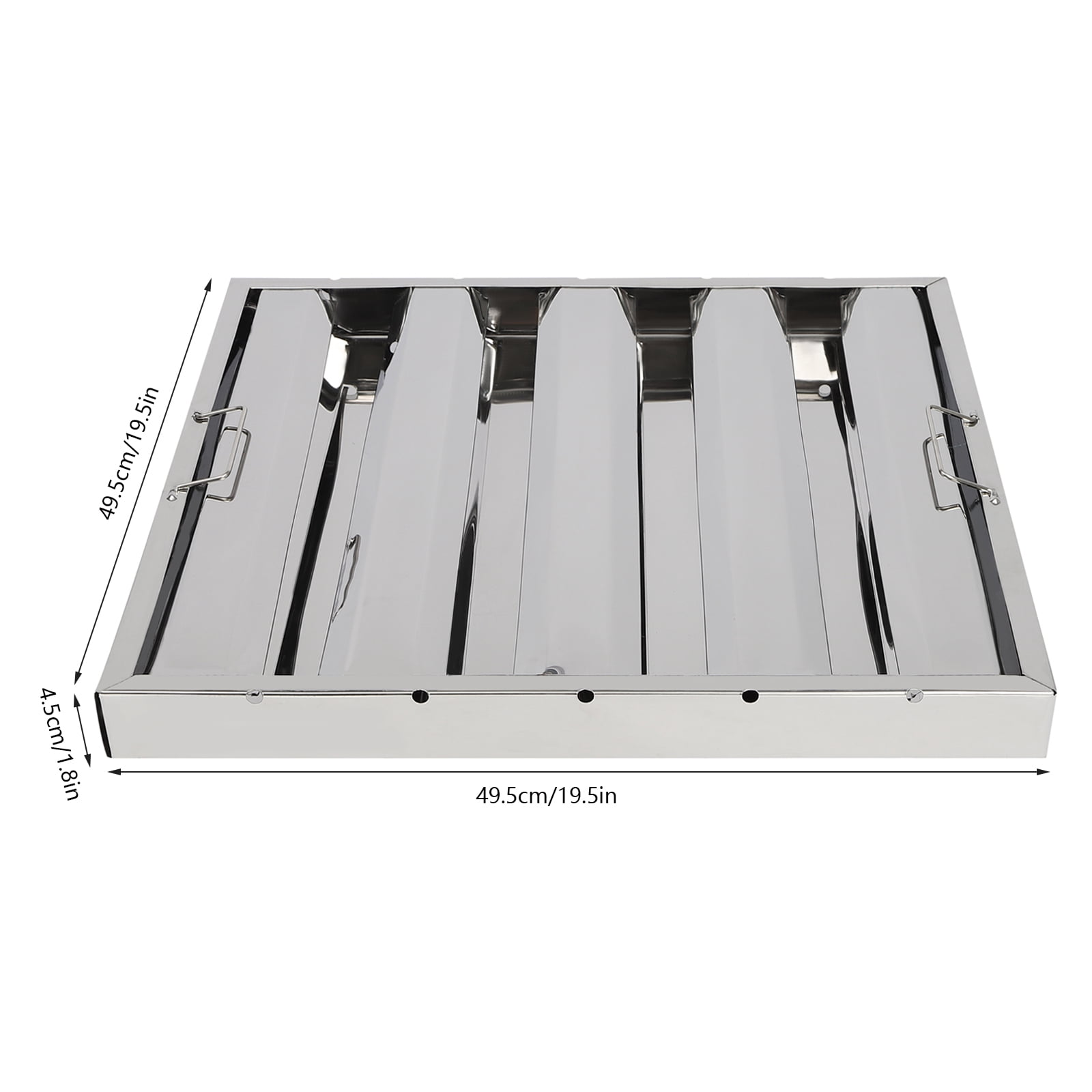 Commercial Range Hood Filter, 430 Stainless Steel, Efficient Oil Collection, Easy to Install and Clean, Ideal for Frying and Grilling