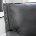 thumbnail image 4 of Powell Hank Faux Leather Push Back Recliner, Gray, 4 of 14
