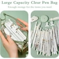 thumbnail image 4 of 5 Pack Clear Pencil Case, Transparent Pen Pouch with Metal Zipper, Pencil Bags Marker Organizer, Exam Pen Storage Case Travel Cosmetic Makeup Pouch, Stationery Toiletries Bag (5 Colors), 4 of 7
