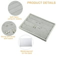 thumbnail image 4 of 1 Pcs Velvet Earring Jewelry Tray Stackable Tray Showcase for Rings Earrings Gray, 4 of 6