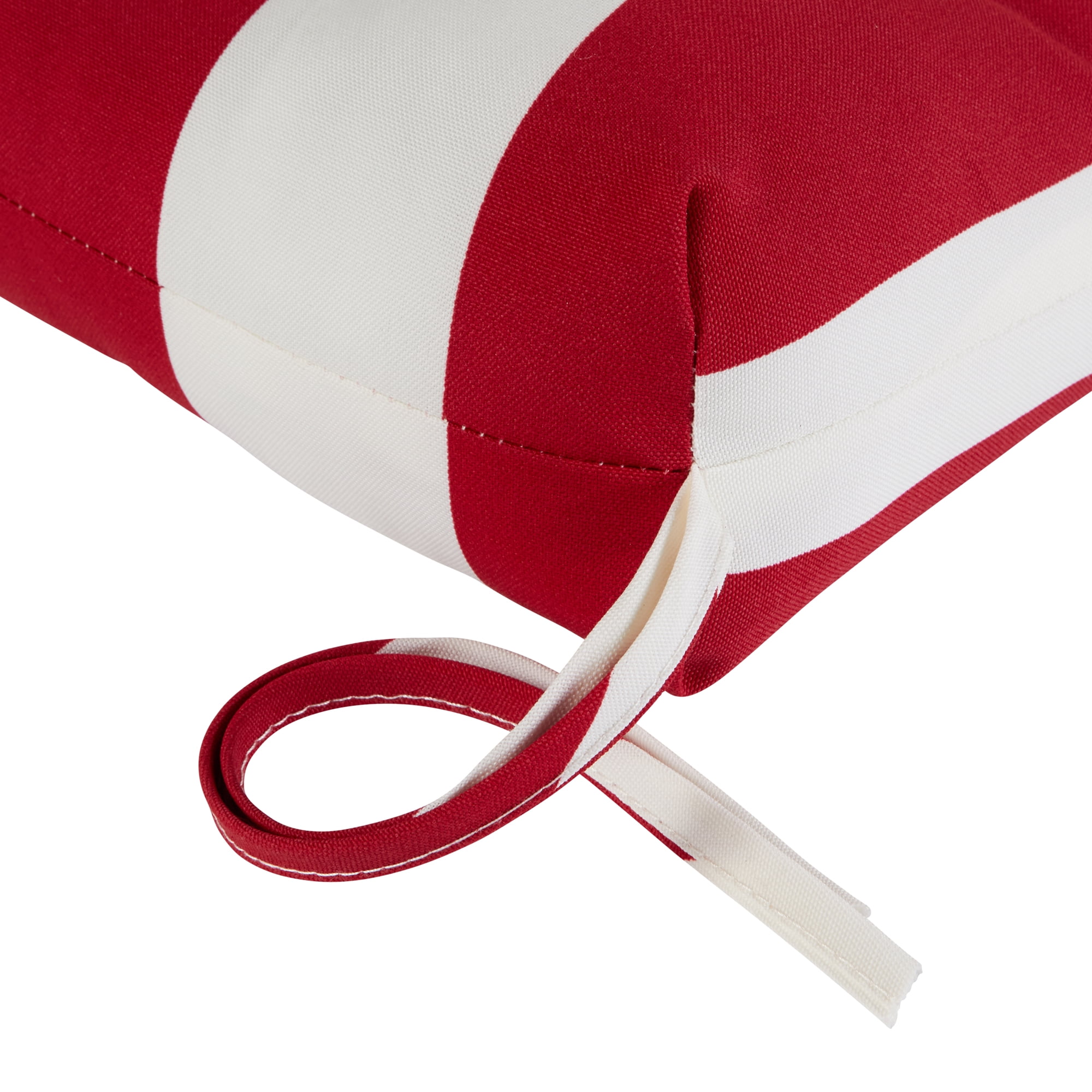 Cabana Red Stripe Outdoor High Back Chair Cushion