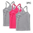 thumbnail image 4 of GERsome 3 Pack Girls Tank Tops Soft Cotton Undershirts Toddler Kids Girls Sleeveless Camisole Tops Summer Round Neck T Shirts, Sizes 12-24 Months, 4 of 9