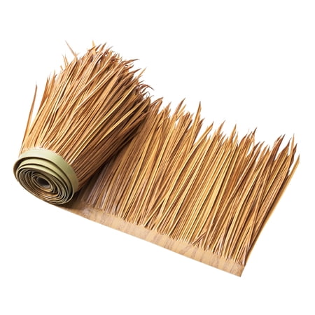 VEVOR Artificial Thatch Grass Roof, 1.3 x 16.4 ft Mexican Style Tiki Bar Hut Skirt Thatch Roofing Roll, Waterproof & Fire-Resistant, Palapa Duck Blind Grass for Patio Pool Beach Hawaiian Party Decor