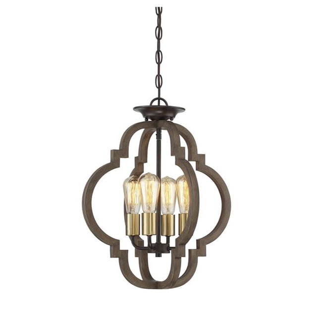 Meridian M60001-96 4 Lumière Convertible Semi Flush - Rustique et Glamour