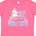 thumbnail image 4 of Inktastic Most Magical Middle Sister Cute Unicorn Girls Toddler T-Shirt, 4 of 5