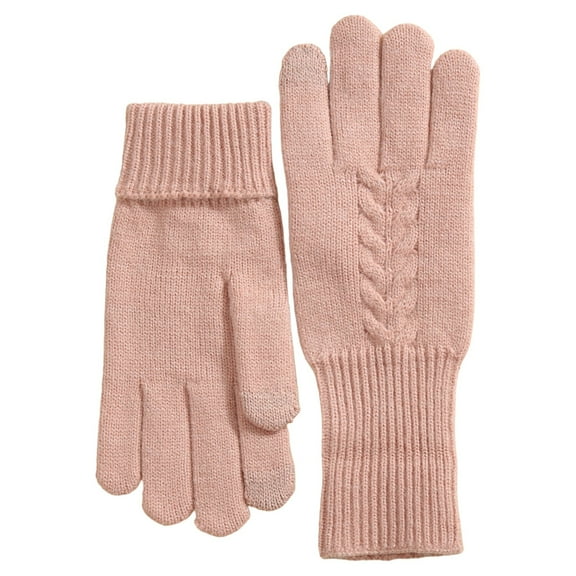 DJN Gloves Winter Gloves, Glove for Men Women, Warm Running with Thermal Soft Knit Lining Pink One Size