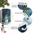 thumbnail image 6 of Navy Blue Snowman Christmas Shower Curtain, Green Tree Xmas Snowflake Waterproof Fabric Shower Curtains with 12 Hooks, Bathroom Curtain Set for Bathroom Accessories Decor, 36 x 78 Inches, 6 of 9