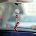 thumbnail image 2 of Bling Car Pendant Charms Rear View Mirror Hanging Ornament Red, 2 of 6