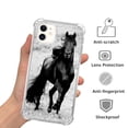 thumbnail image 2 of Horse Case Compatible with iPhone 12,Aesthetic Art Design TPU Bumper Cover Case, 2 of 6