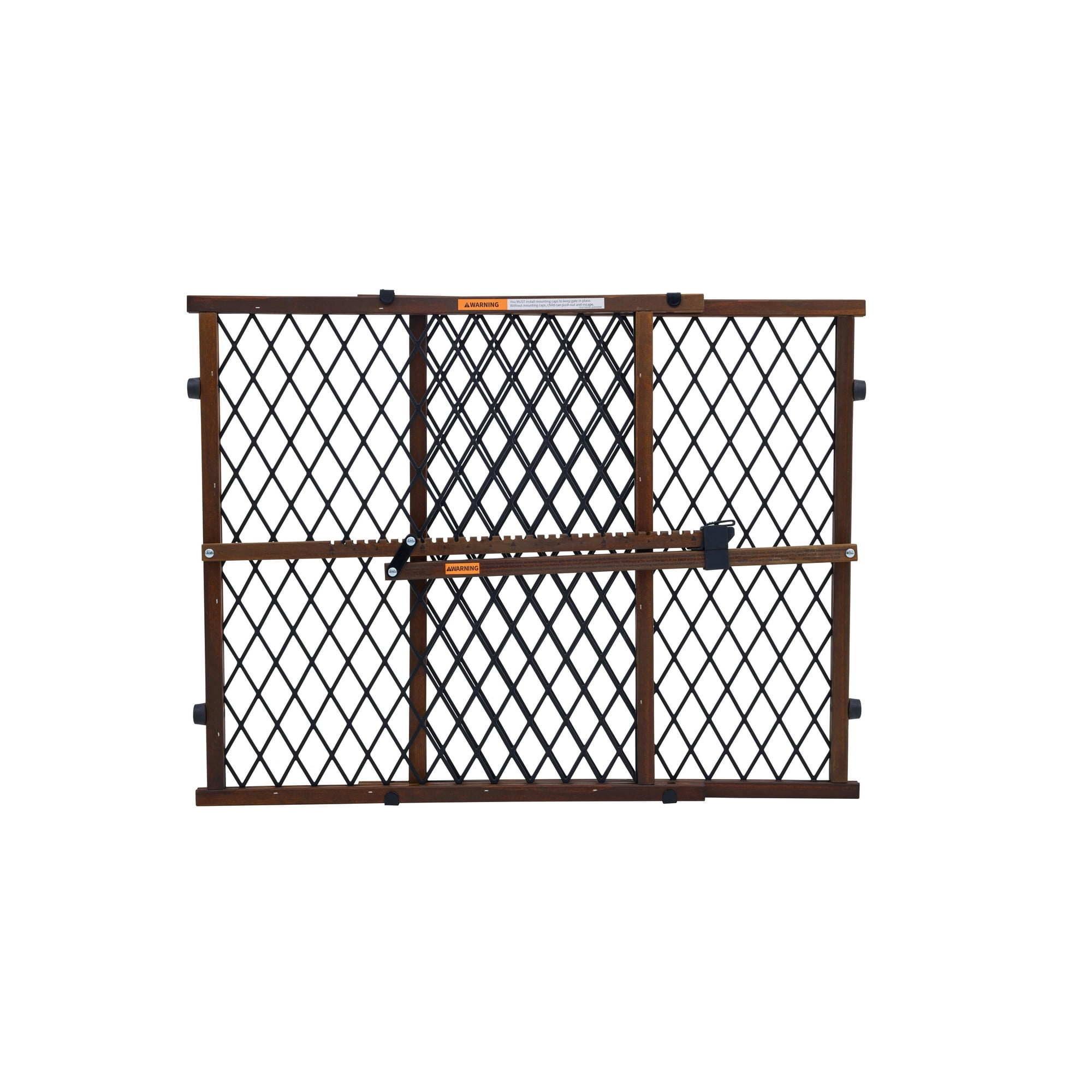Parent's Choice Brown Farmhouse Safety Baby Wooden Gate for Aged 6 to 24 Months