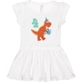 thumbnail image 3 of Inktastic 4th Birthday Dinosaur Girls Toddler Dress, 3 of 5